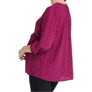 3/4 Sleeve Ruffle Waist Woven Top - Isabel Maternity by Ingrid & Isabel